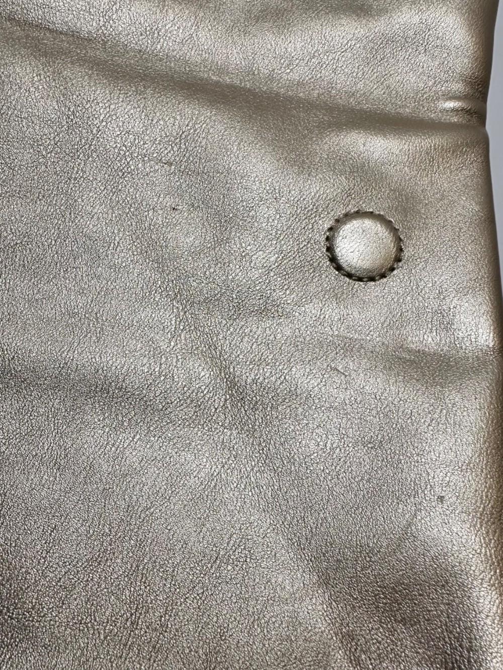 FAWN for The Jilly Box Gold Foldover Clutch | Metallic Vegan Leather | NEW - Picture 7 of 7